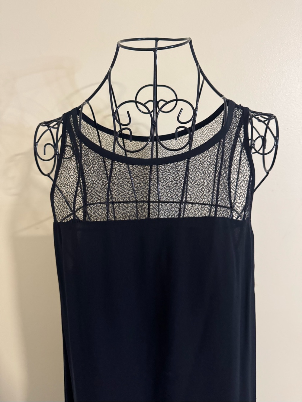 Eileen Fisher Black Crepe Sleeveless Dress Size Medium - Picture 2 of 8